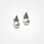 Cercei fashion Triangolo cu cristale transparente