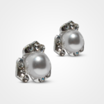 Cercei fashion Trandafir cu cristale transparente