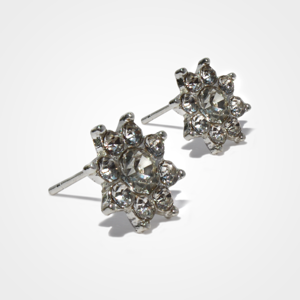 Cercei fashion Fiore cu cristale transparente